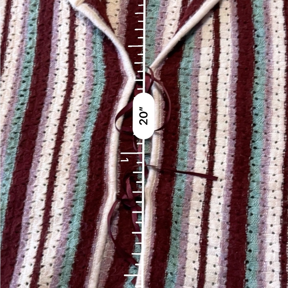 MAEVE Collared Crochet Cardigan Sweater - Multicolor ONE Size - Picture 9 of 9